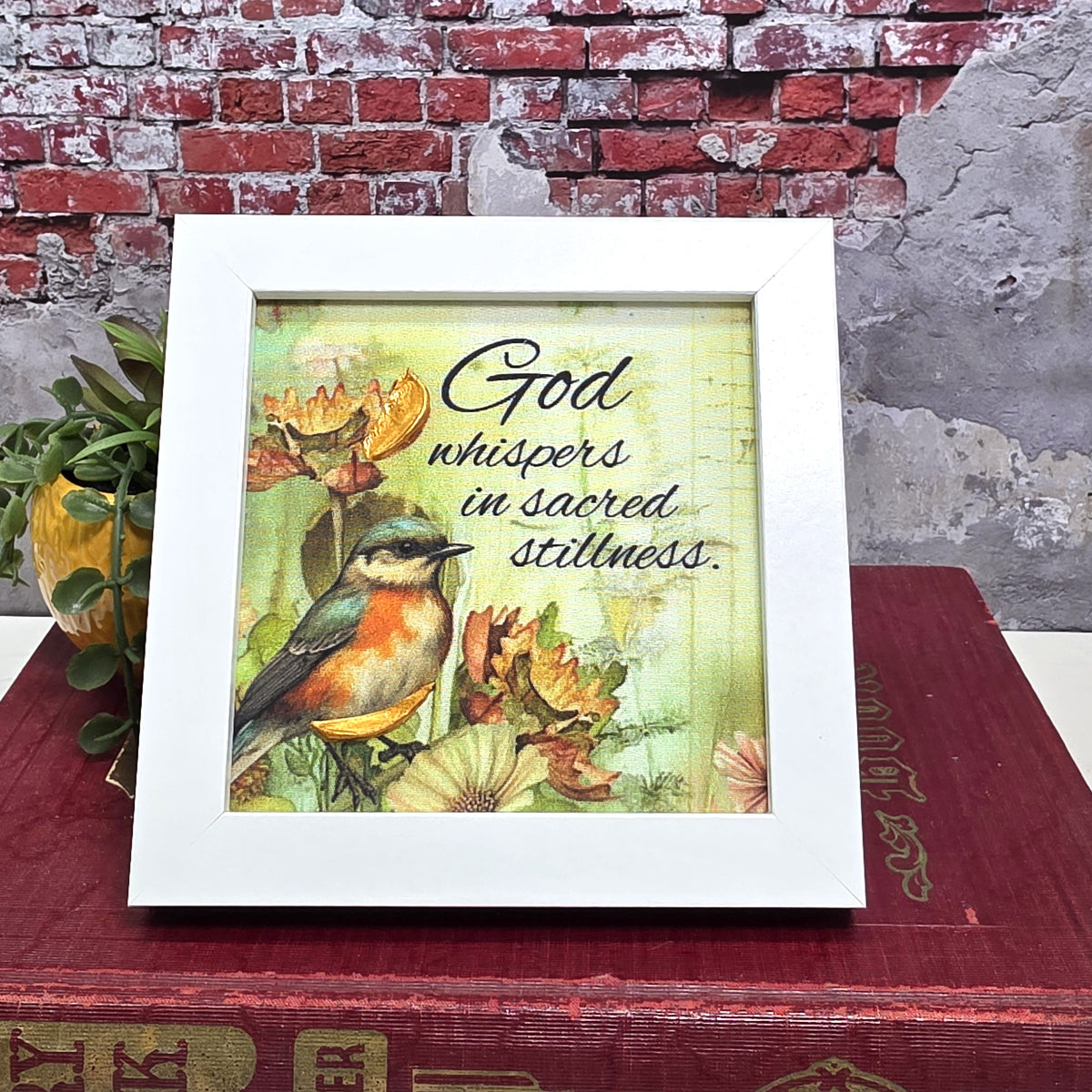 Mini Frame - God whispers in sacred stillness