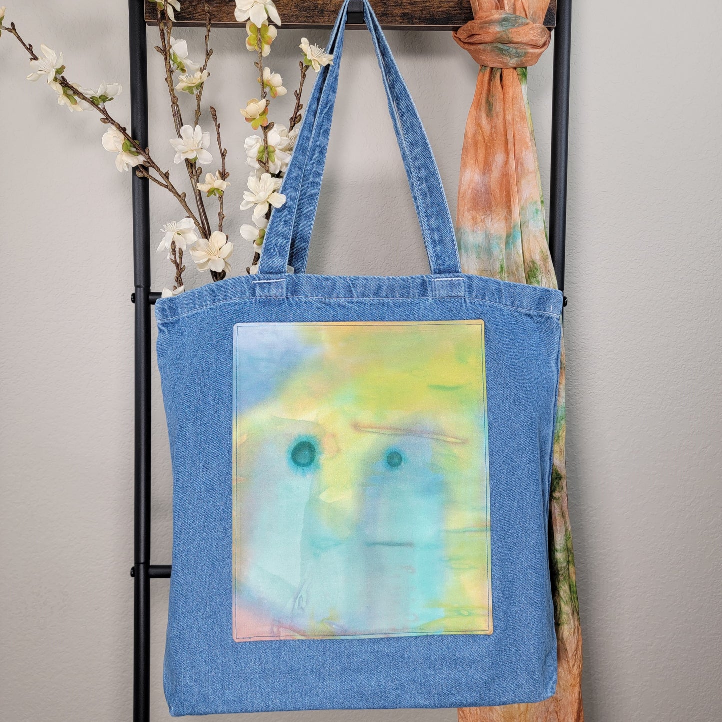 Abstract Silk Tote Bag - 1