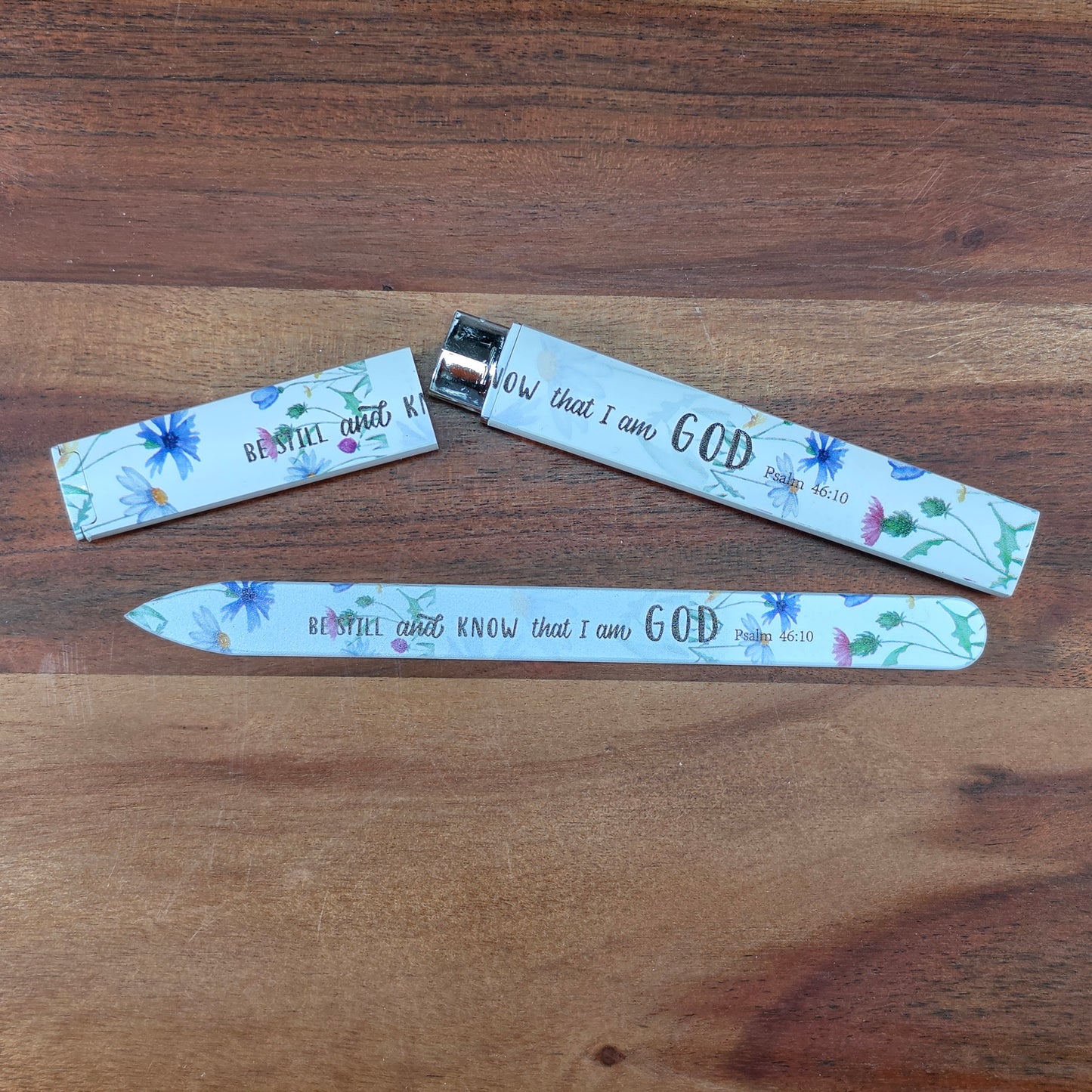 Glass Nail File - Be still and know that I am God