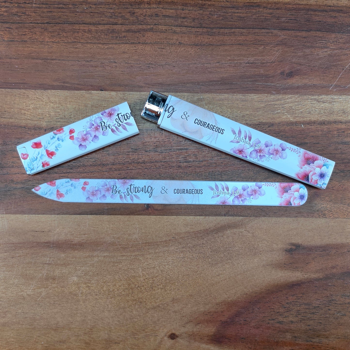 Glass Nail File - Be strong & courageous