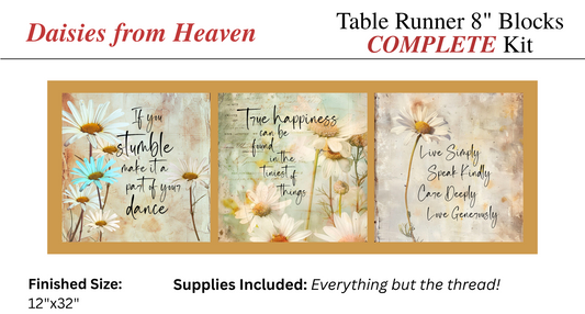Table Runner - Complete Kit - Daisies from Heaven