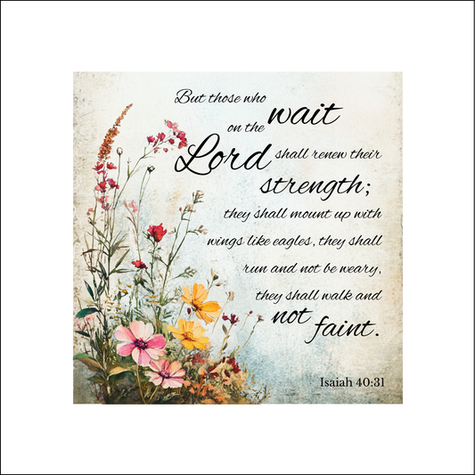 But those who wait on the Lord shall renew their strength they shall mount up with - Quilt Blocks