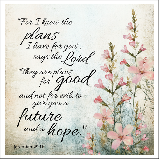 For I know the plans I have for you says the Lord they are plans for good and not -1 - Quilt Blocks
