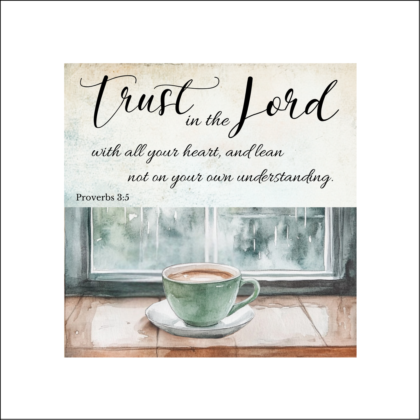 3 Set 4" Quilt Block Wall Hanging with Dowel - Morning Coffee with the Lord Kit