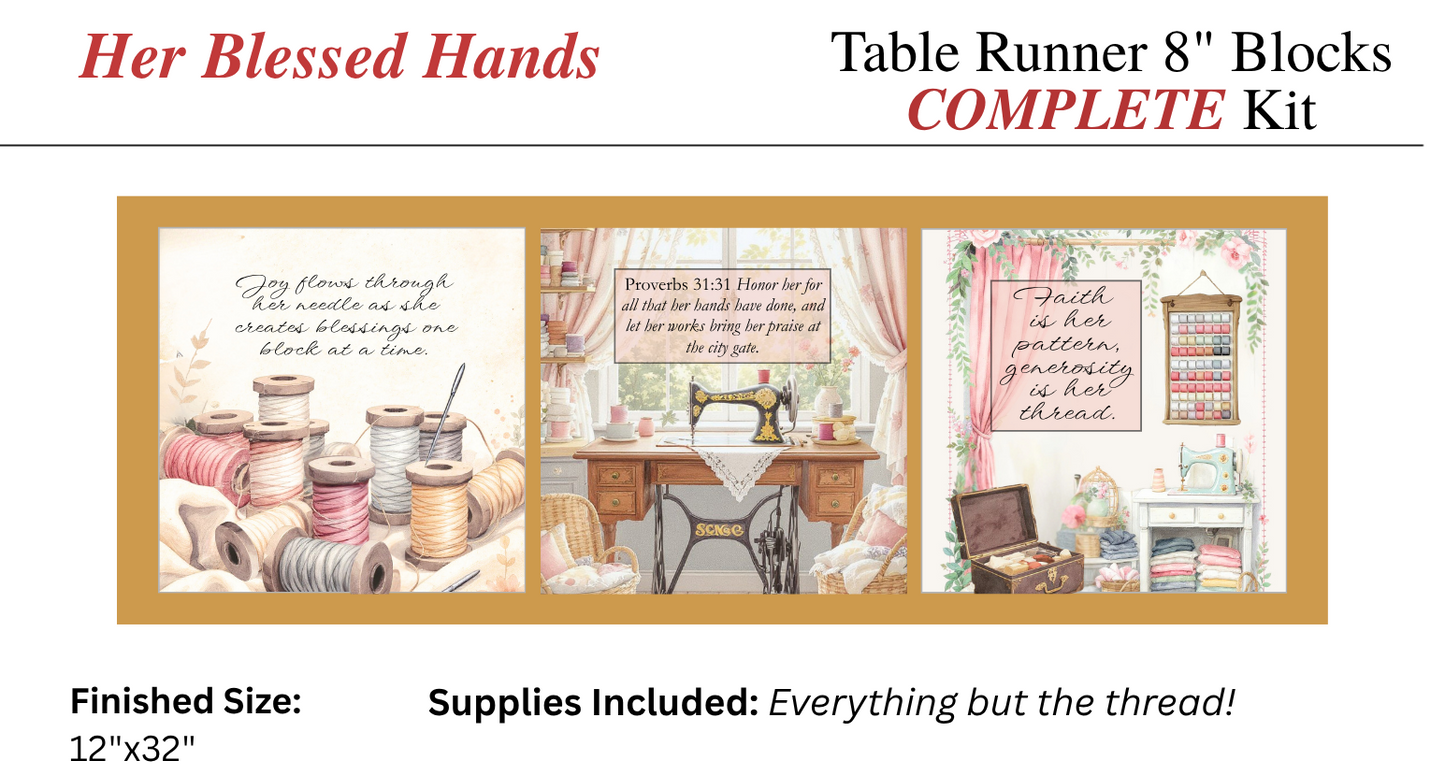 Table Runner - Complete Kit - Her Blessed Hands