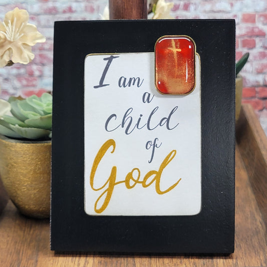 Christian Text Mini Frame - I am a child of God (269)