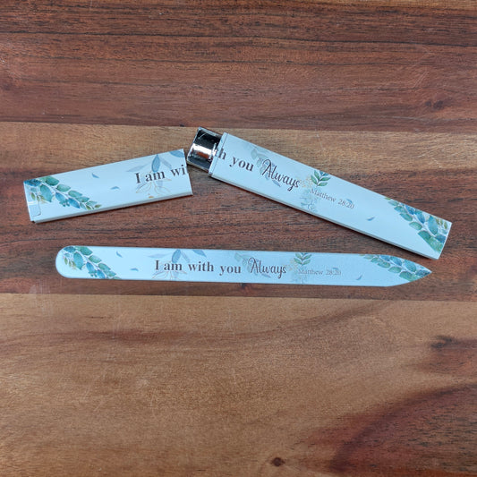 Glass Nail File - I am with you Always