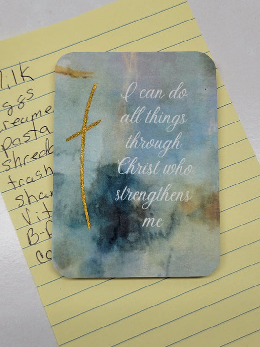 I can do all things through Christ who strengthens me - Digital Art Magnet
