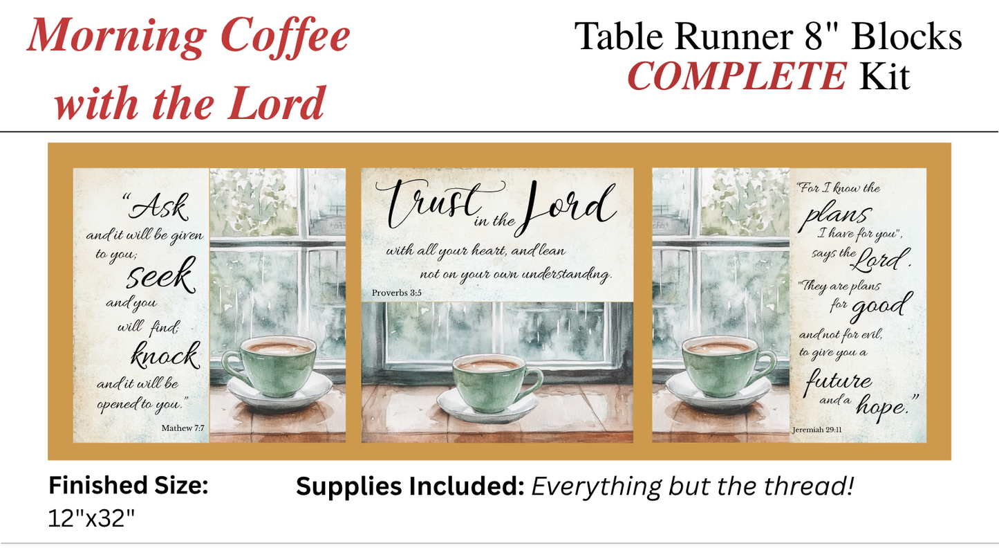 Table Runner - Complete Kit - Morning Coffee with the Lord