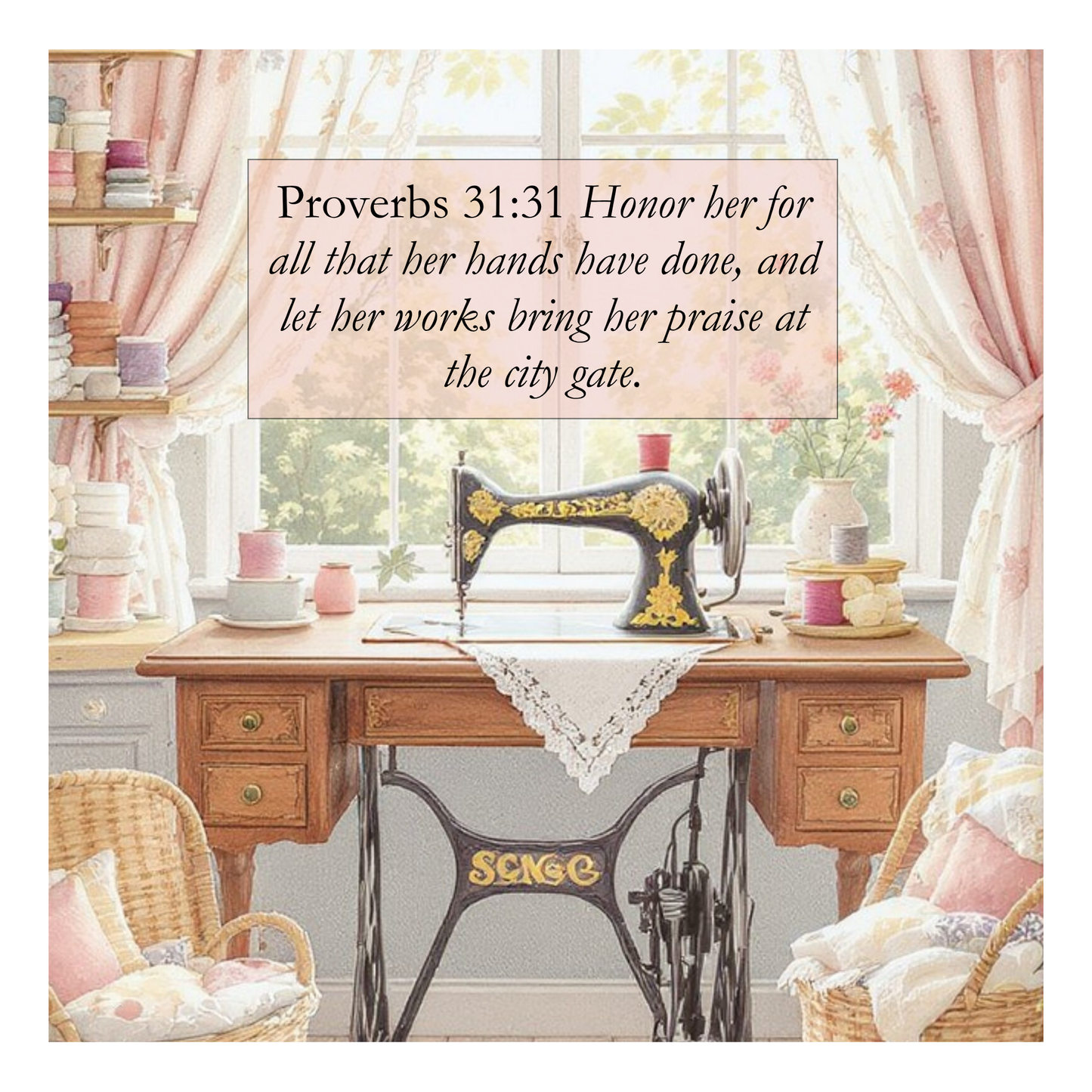 Honor her for all that her hands have done, and let her works bring her praise at the city gate - Quilt Blocks