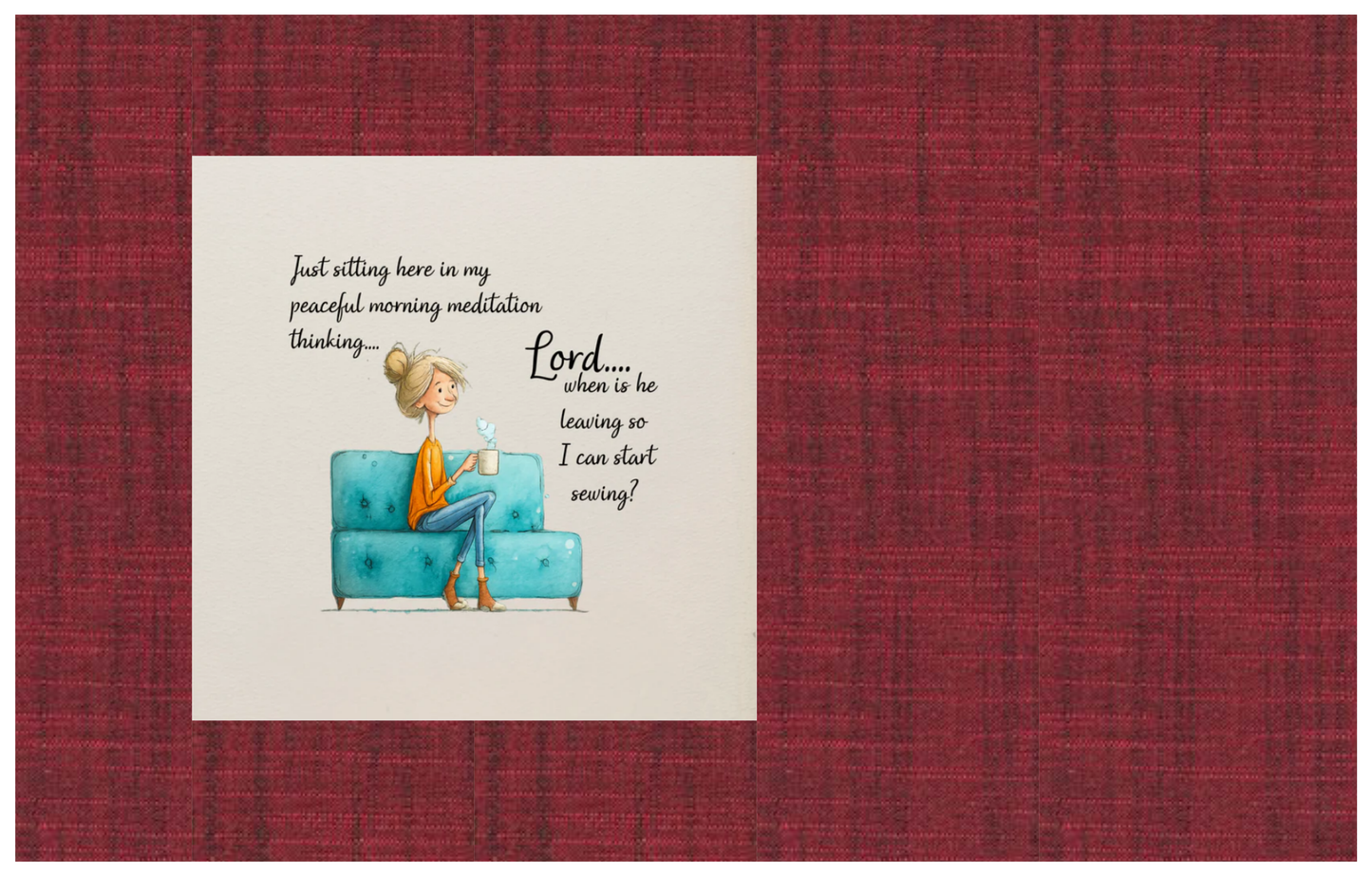 Quilter's Humor - Mug Rug - PATTERN ONLY