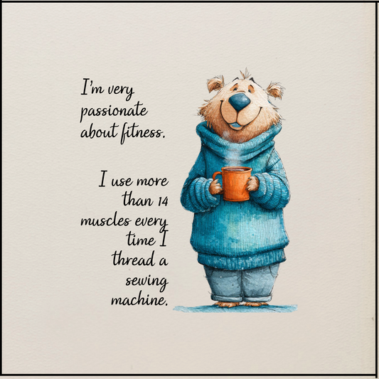 Quilter's Humor - I'm very passionate about fitness - Quilt Blocks