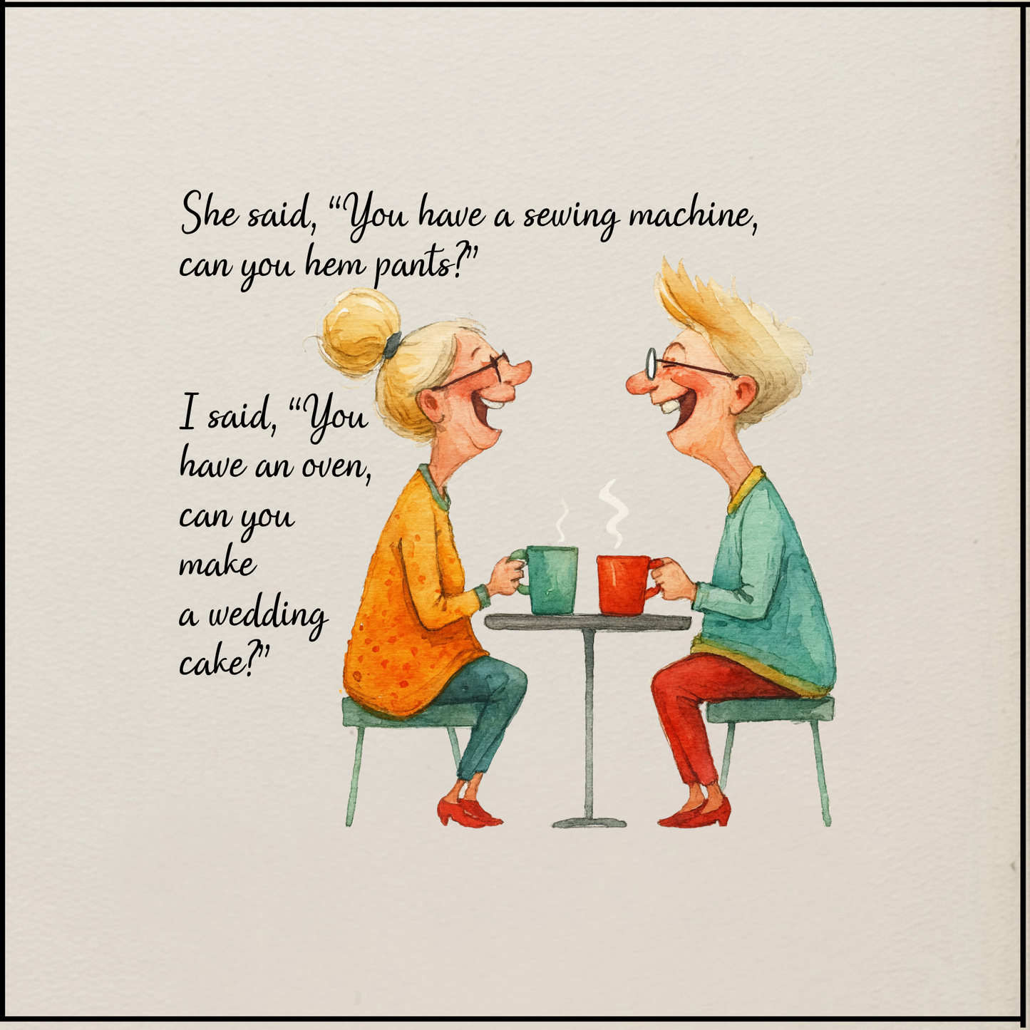Quilter's Humor - She said, "You have a sewing machine, can you hem pants?" - Quilt Blocks