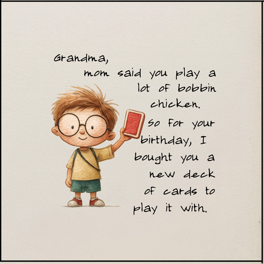 Quilter's Humor - Grandma, mom said you play a lot of bobbin chicken - Quilt Blocks