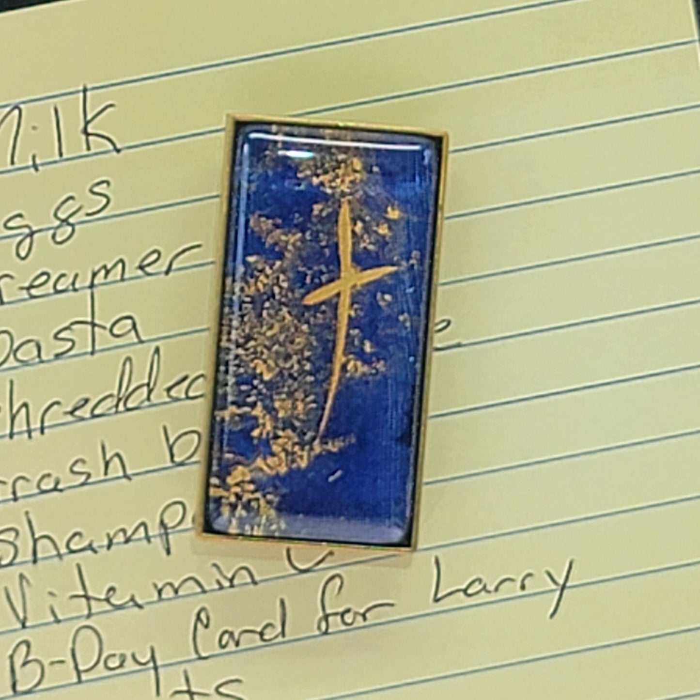Cross Glass Magnet - 7
