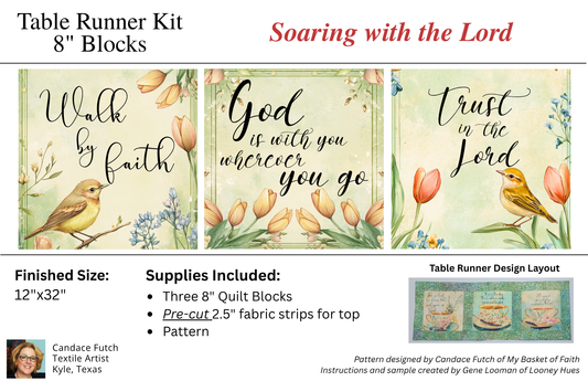Table Runner TOP ONLY Kit - Soaring with the Lord