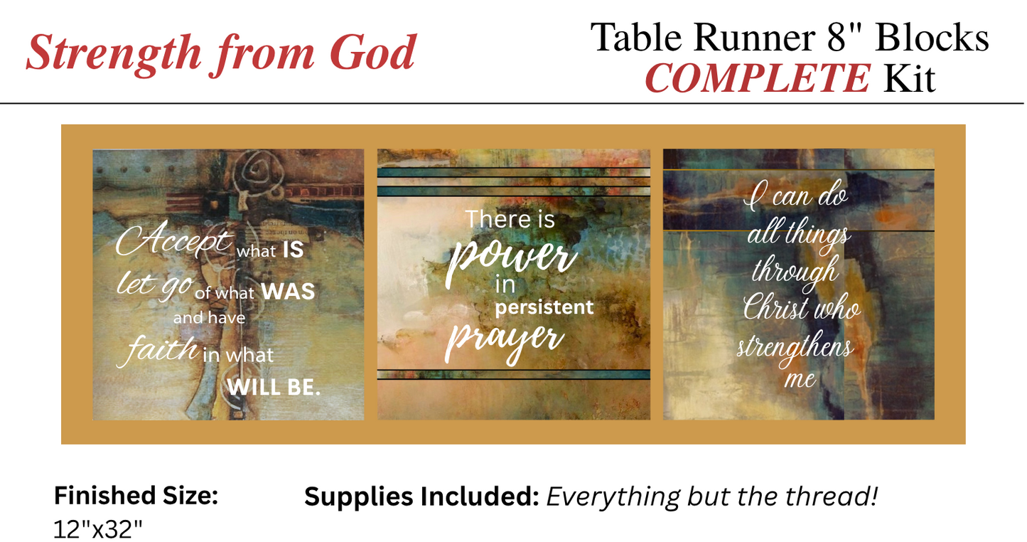 Table Runner - Complete Kit - Strength from God