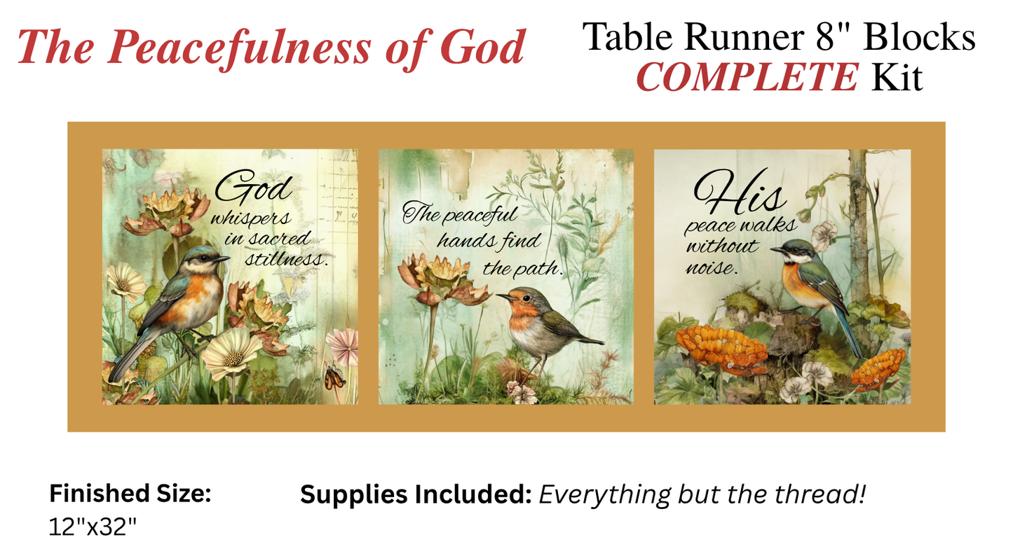 Table Runner - Complete Kit - The Peacefulness of God