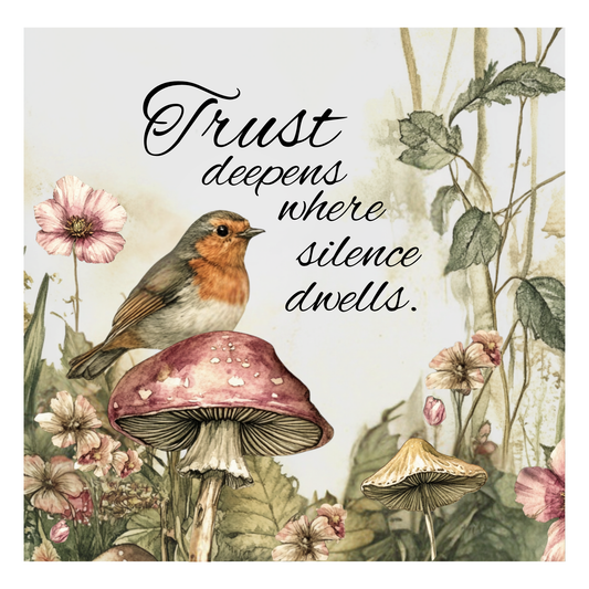 Trust deepens where silence dwells - Quilt Blocks