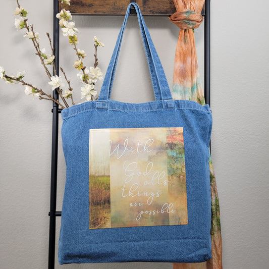 With God all things are possible - Tote Bag - 1